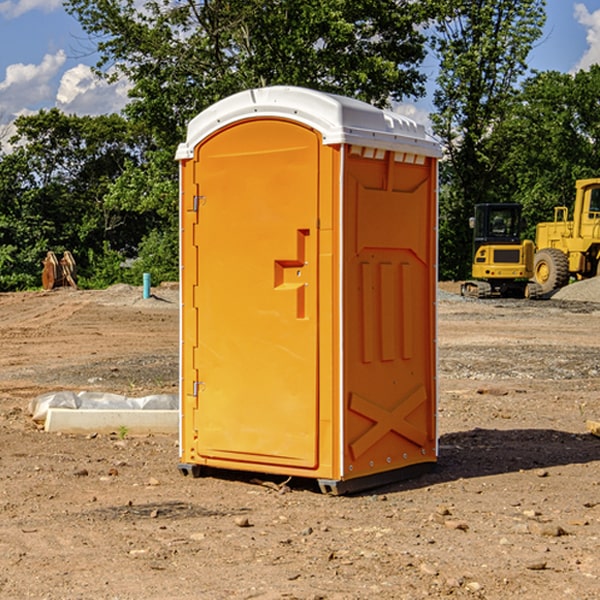 how often are the porta potties cleaned and serviced during a rental period in Farley Iowa